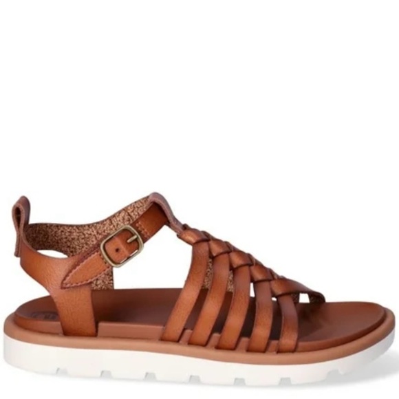 Wonder Nation Brown Leather  Gladiator Sandals EUC Size 9 - Picture 4 of 8